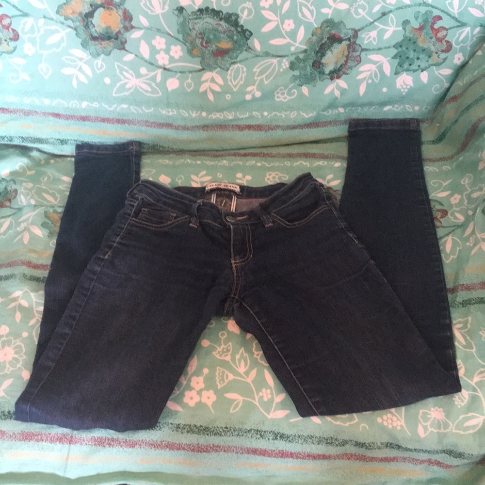 Dark wash skinnies
